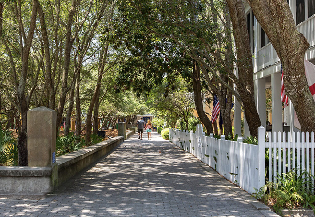Walk through a charming 30A community, right from your Oversee Vacation Home.
